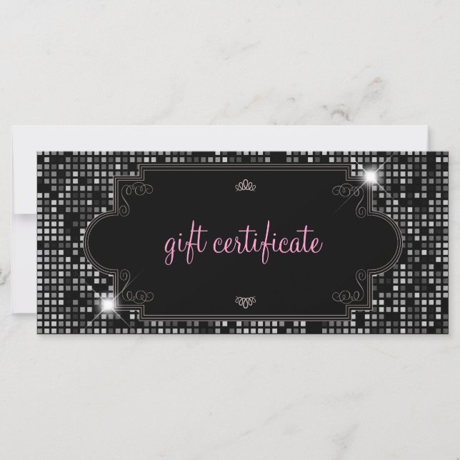 Certificat cadeau Sparkle & Shine : Carte Rack (Devant)