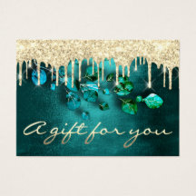 Certificat cadeau Turquoises gouttes de maquillage