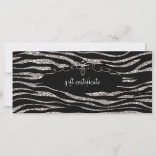 Certificat Cadeau Zebra : Carte Rack