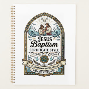 Certificat de baptême de Jésus Style Certificat de