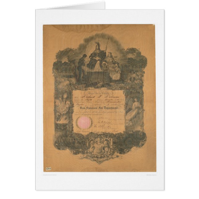 Certificat de corps de sapeurs-pompiers de San (Devant)