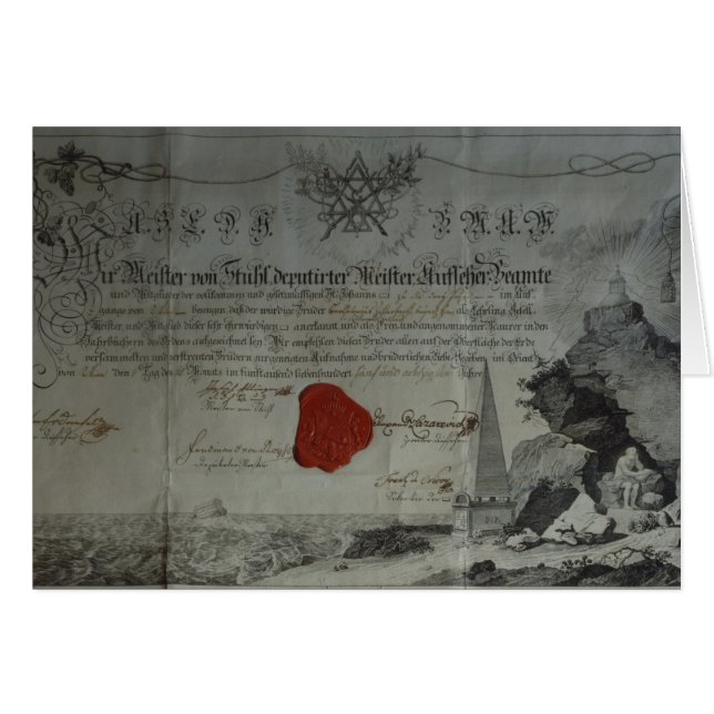 Certificat délivré par le maître adorable (Devant horizontal)