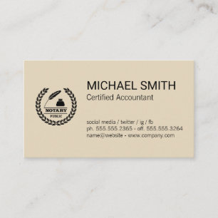 Certificat Logo du notaire public