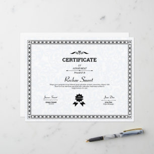 Certificat minimal de Modèle d'appréciation