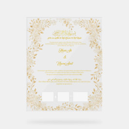 certificat Nikkah, contrat musulman,