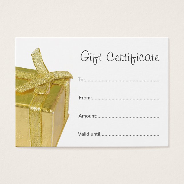 Certificatif cadeau mini Élégant Or pur (Devant)
