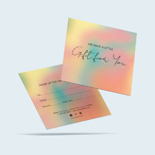 Certificats Cadeaux Holographiques colorés moderne