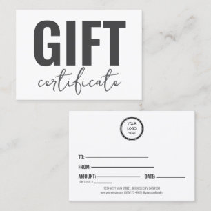 Certificats cadeaux professionnels personnalisés