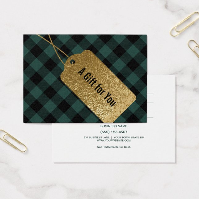 Certificats de carte cadeau | Green Buffalo Check (Bureau)