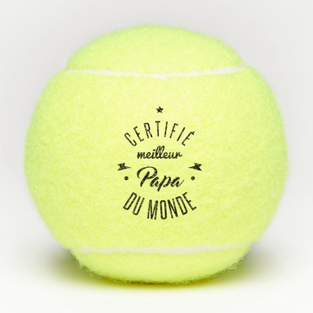 Certifié besserer Papa Tennisbälle (Vorderseite)