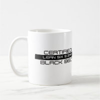 Certifié six tasses de café de ceinture noire de