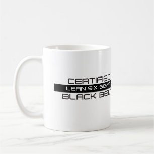 Certifié six tasses de café de ceinture noire de