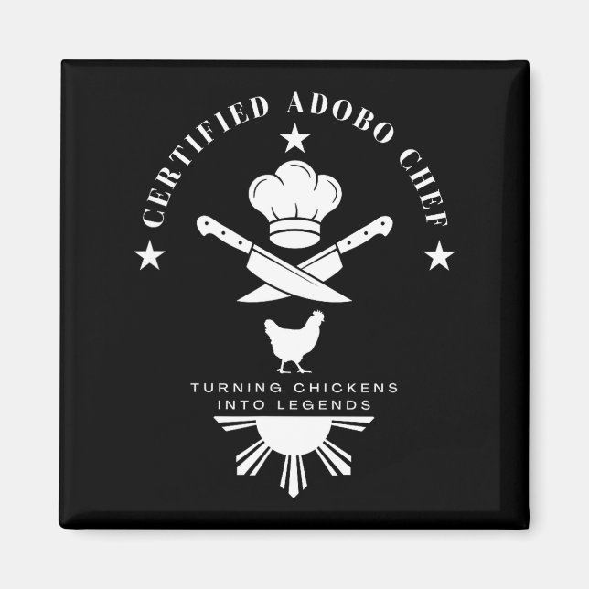 Certified Adobo Chef New Filino Graphics Statement Magnet (Vorne)