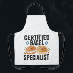 Certified Bagel Specialist Funny Jewish Hanukkah Schürze<br><div class="desc">hanukkah,  passover, jiddisch, chanukah, jüdisch, menorah, jew, gift, Geburtstag, Bagel</div>