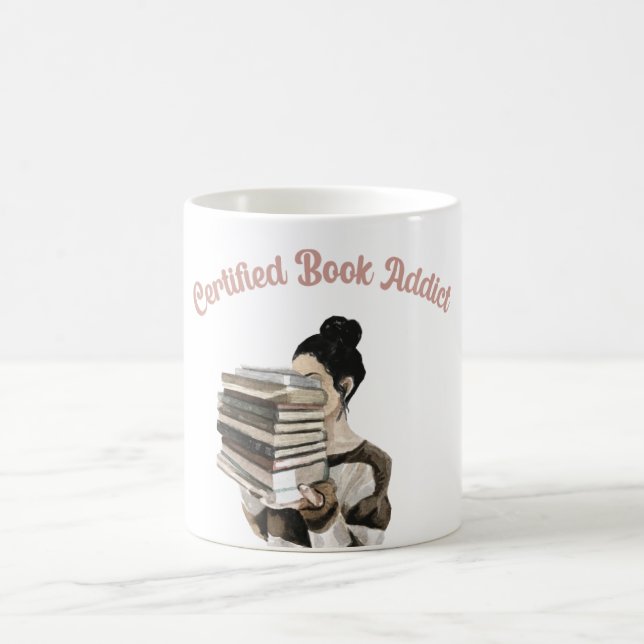Certified Book Addict Kaffeetasse (Mittel)