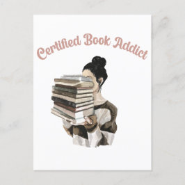 Certified Book Addict Postkarte