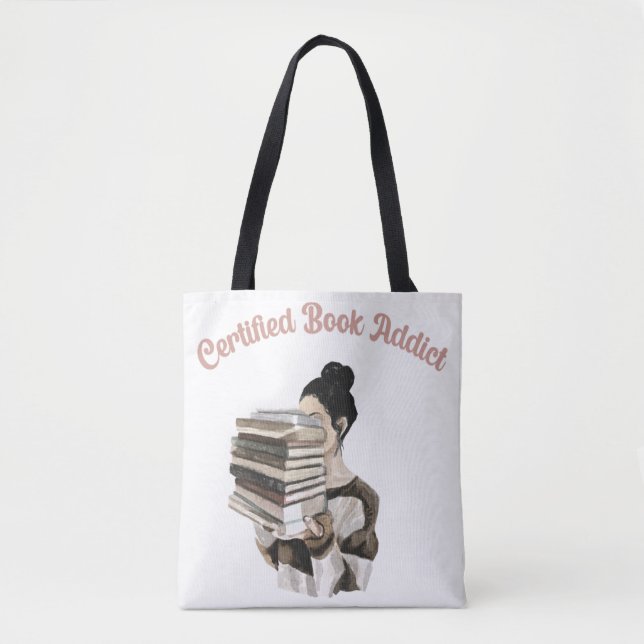 Certified Book Addict Tasche (Vorderseite)