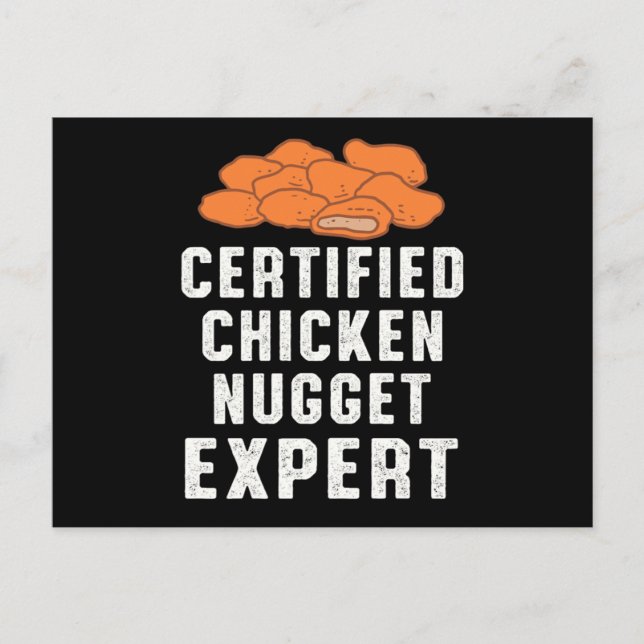 Certified Chicken Nugget Expert Chickens Fun Gift Postkarte (Vorderseite)