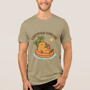 Certified Chiller - Niedlicher Summer Capybara T - Tri-Blend Shirt
