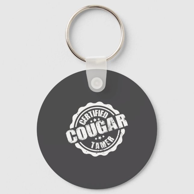 Certified Cougar Tamer Funny Mens Cougar Tamer  Schlüsselanhänger (Vorderseite)