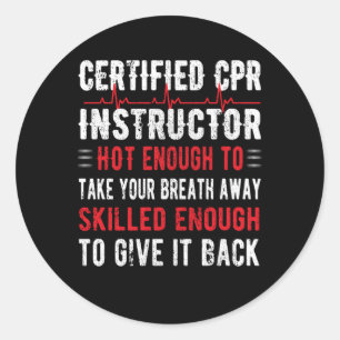Certified CPRR Instructor First Aid AED CPRR Runder Aufkleber