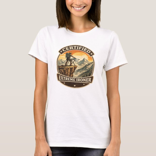 Certified Extreme Ironer Vintage Mountain TShirt  (Devant)