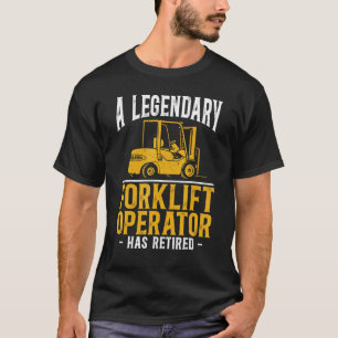 Certified Forklift Truck Operator Retirement Vinta T-Shirt