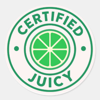 Certified Juicy™ – Limettensiegel-Sticker Runder Aufkleber