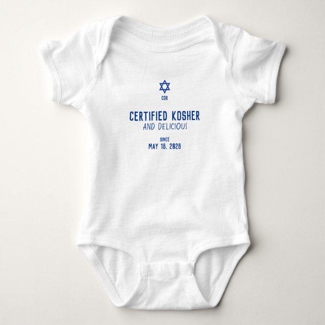 Certified Kosher & Delicious Star of David Baby Strampler (Vorderseite)