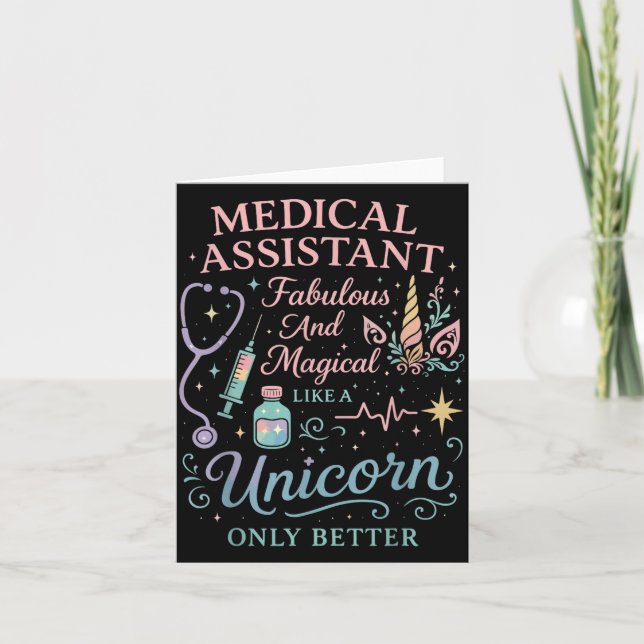 Certified Medical Istant Unicorn Cma Medical Istan Karte (Vorderseite)
