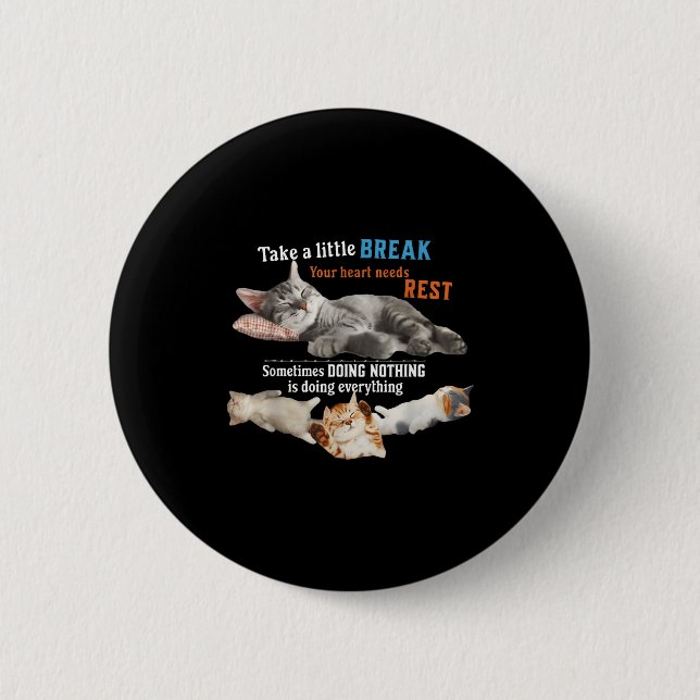 Certified Nap Expert Funny Lazy Cat Meme Cat Moms  Button (Vorderseite)