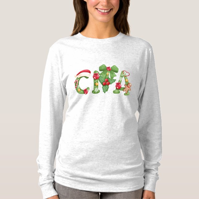 Certified Nursing Assistant Holiday T-shirt (Devant)