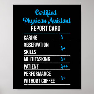 Certified Physican Assistant Report Card Poster
