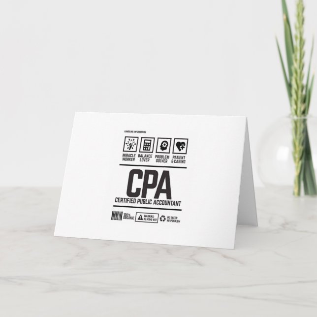 certified public accountant-CPA Karte (Vorderseite)