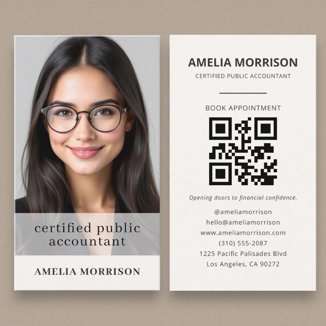 Certified Public Tax Accountant Preparer Photo Visitenkarte (Von Creator hochgeladen)