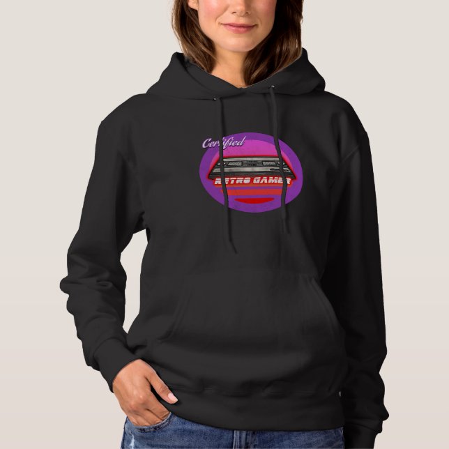 Certified Retro Gamer 1970 1980 1990 Video Game Co Hoodie (Vorderseite)