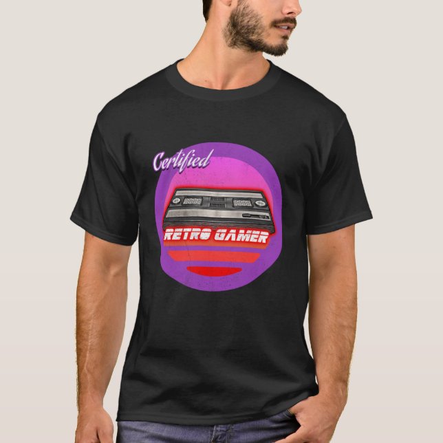 Certified Retro Gamer 1970 1980 1990 Video Game Co T-Shirt (Vorderseite)