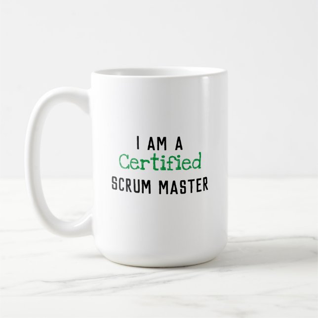 Certified SCRUM MASTER Kaffeetasse (Links)