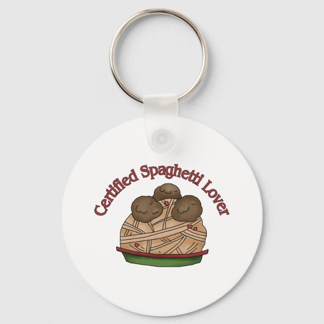 Certified Spaghetti Lover Schlüsselanhänger (Vorderseite)