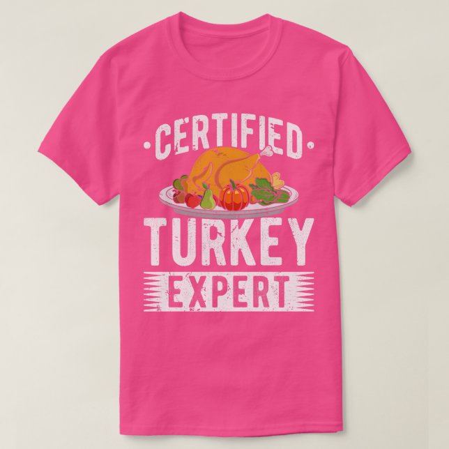 Certified Turkey Expert Funny Erntedank T-Shirt (Design vorne)