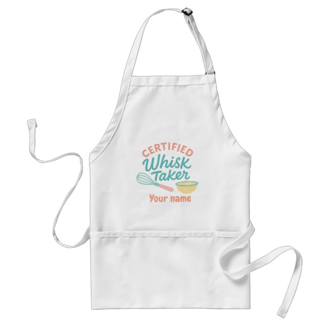 Certified Whisk Taker – Personalized Kitchen Apron Schürze (Vorne)