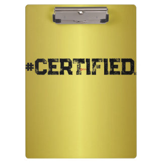 #CERTIFIFIED GOLD PLANNER KLEMMBRETT