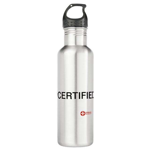 #CERTIFIFIFIFIFIFIFIED STAEL WASSER BOTTLE EDELSTAHLFLASCHE (Vorderseite)