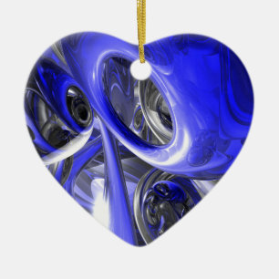 Cerulean abstrakte Verzierung Keramik Ornament