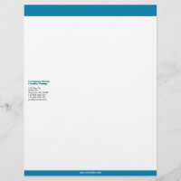Cerulean Blau hält Briefkopf ab