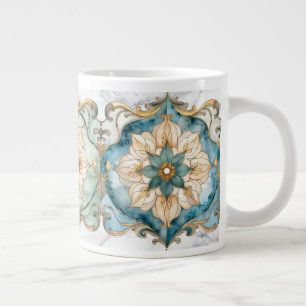 Cerulean Bloom Teppich Riesen-Kaffeetasse Jumbo-Tasse