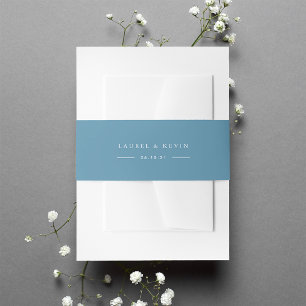Cerulean Blue Personalisiert Wedding Einladungsbanderole