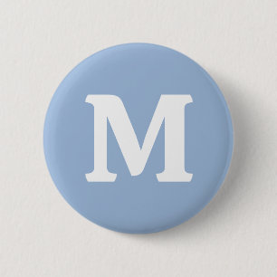 Cerulean blue Solid Color Button