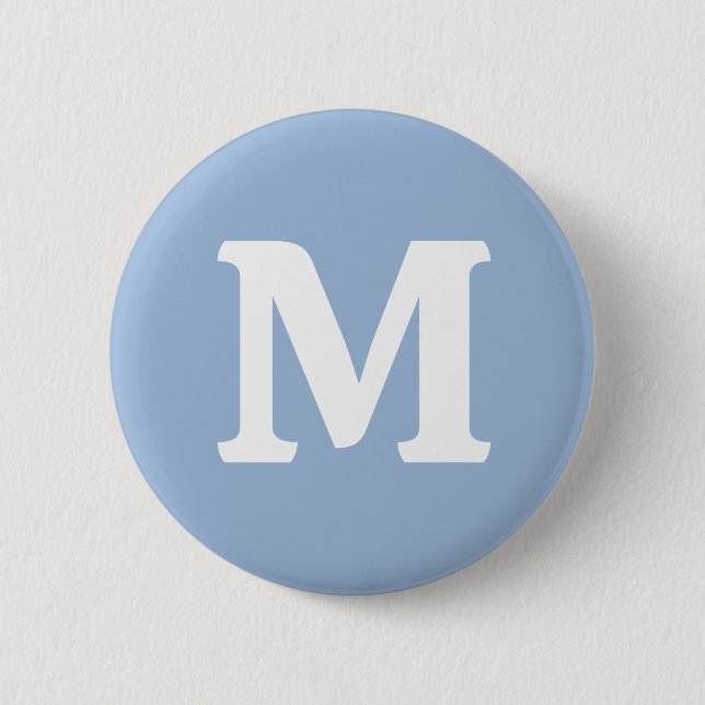 Cerulean blue Solid Color Button (Vorderseite)