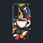 Cerulean Flora Samsung Galaxy Hülle<br><div class="desc">Kühner Kontrast von dunkler Blues und leuchtenden Orangenblüten auf Elfenbein.</div>
